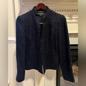 Jones New York Navy Tweed Blazer women Size 4
